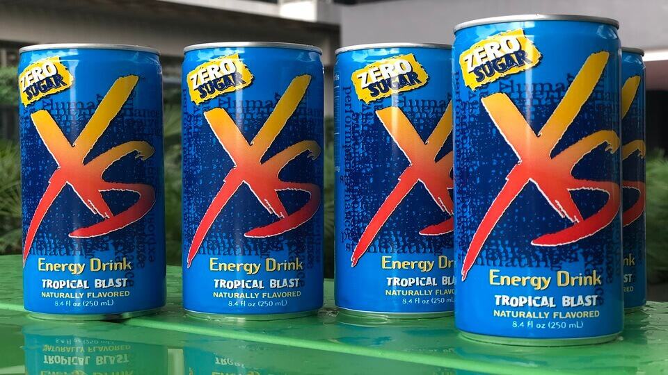 XS energy drink is available in 18 flavors.