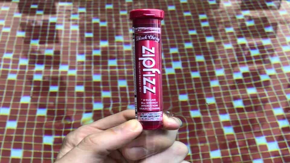 A tube of Zipfizz black cherry flavor