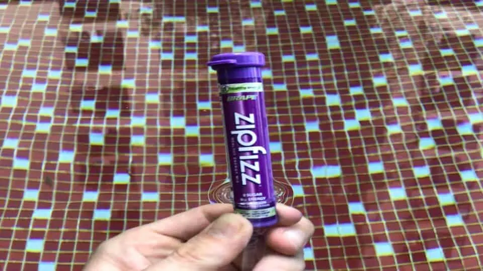 Fipfizz grape flavor tube of energy drink.
