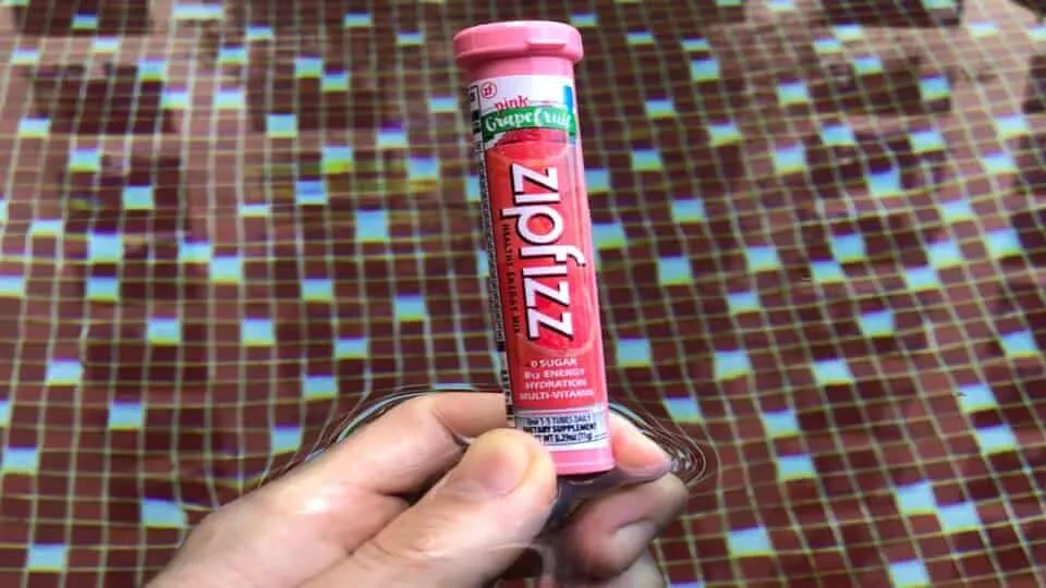 Zip Fizz pink grapefruit flavor.