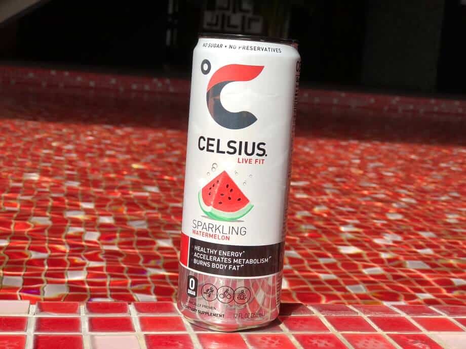 A can of Celsius watermelon from the "originals" line. 