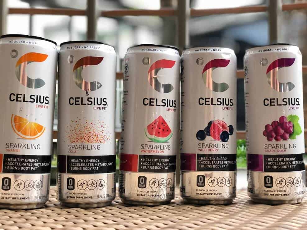 Celsius energy drinks.