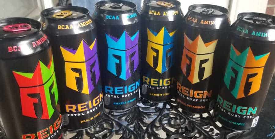 A variety of Reign Energy flavors