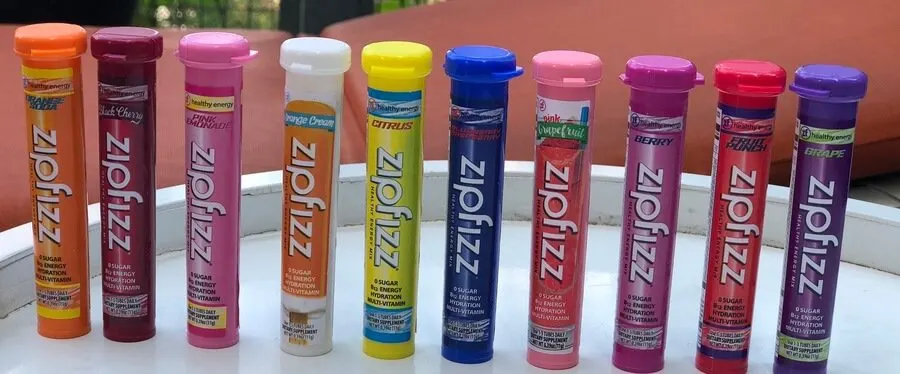 Multiple tubes of different Zipfizz flavors