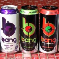 A collection of Bang energy drinks