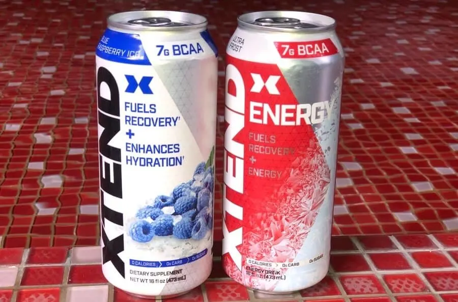 2 cans of Xtend Energy Drink side by side