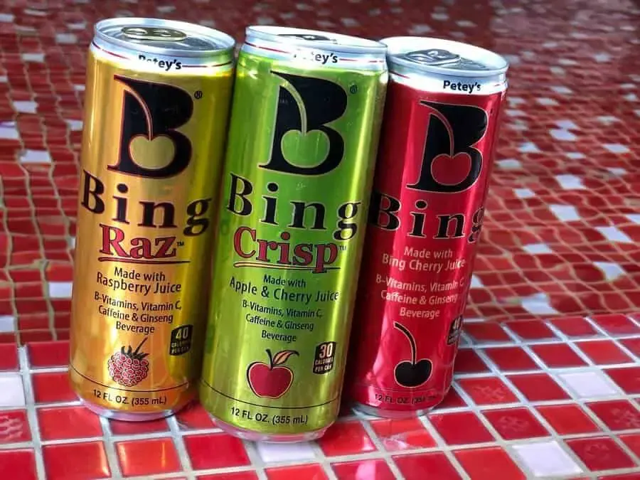 3 cans of Bing energy drink