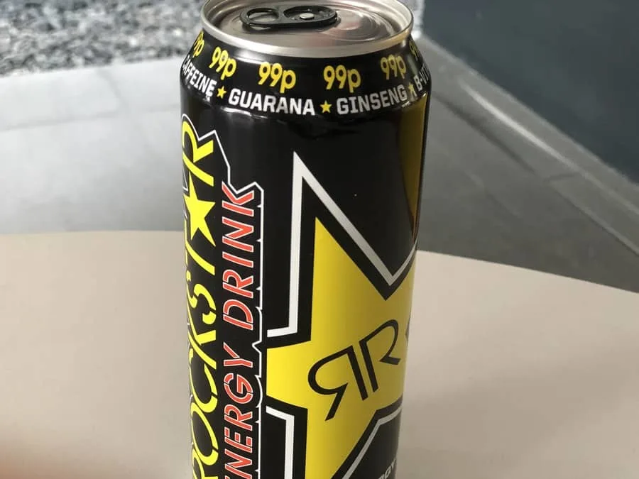 Rockstar energy drink guarana and ginseng label