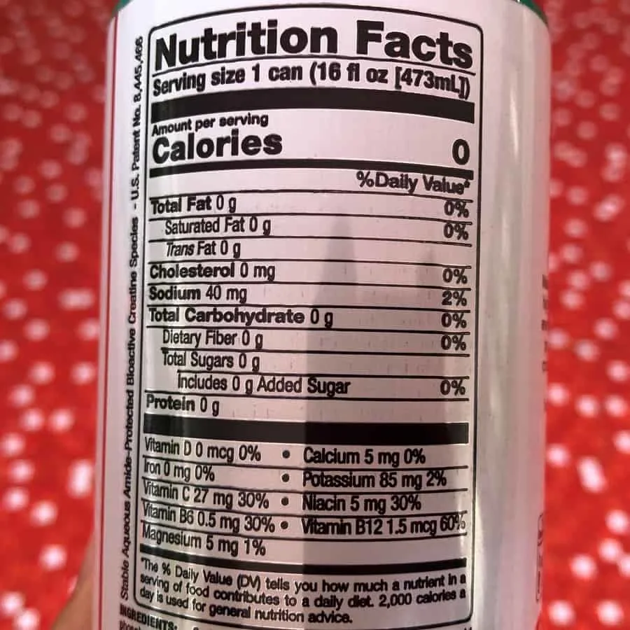 Bang Energy Drink Nutrition Facts