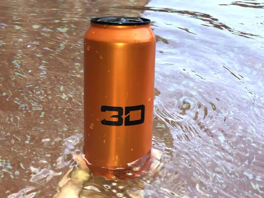 3D Energy Drink Sunburst can