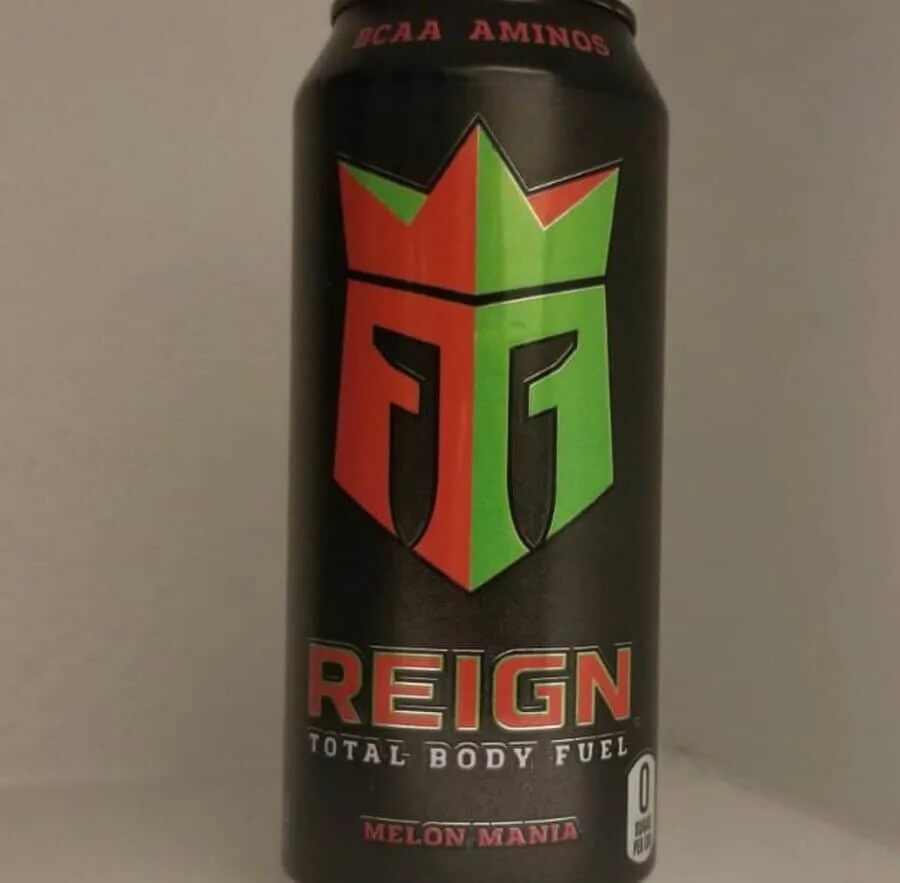 A can of REIGN energy drink.