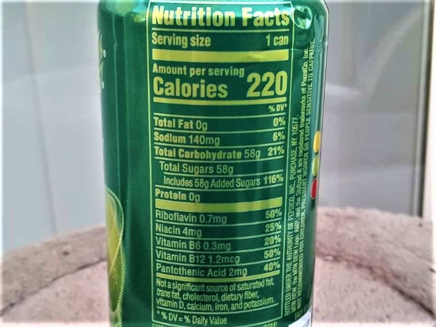 AMP Energy Nutrition Facts