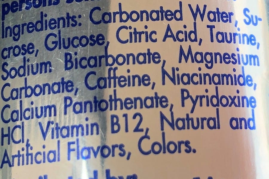 Red Bull Energy Drinks Ingredients