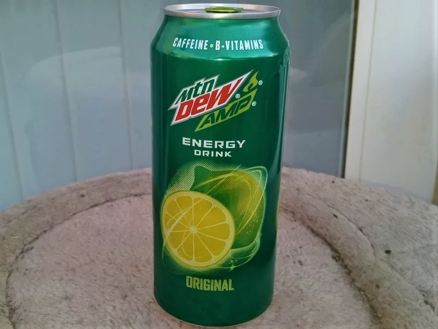 16fl.oz can of Mountain Dew AMP Energy Drink