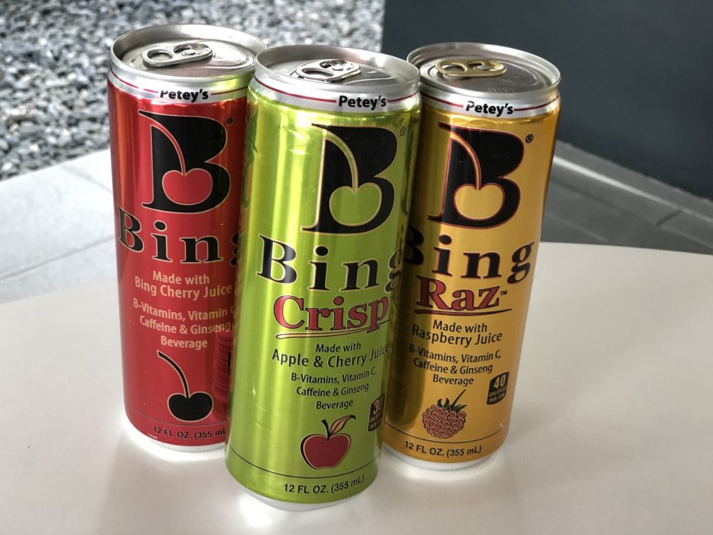 Bing Energy Drink on a table