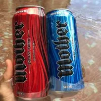 A picture of Mother Energy Drink Original And Sugar-Free version side by side
