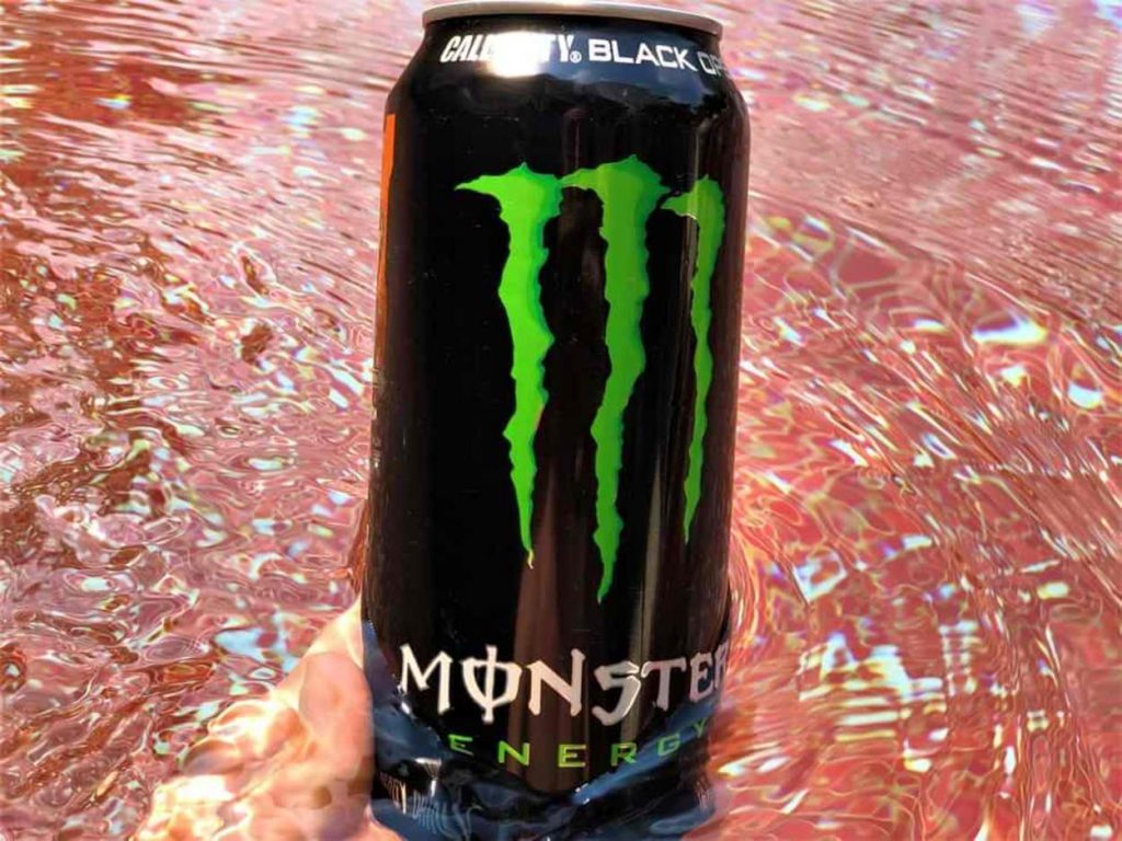 A can of Monster.