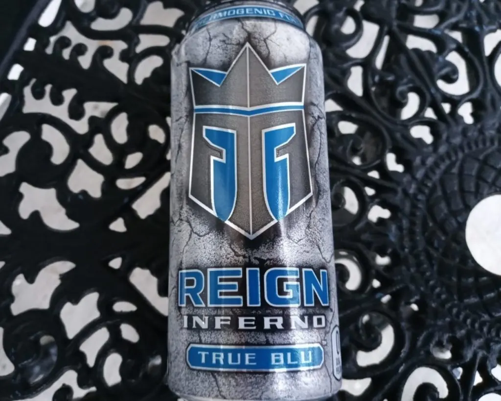 A can of Reign Inferno True Blu