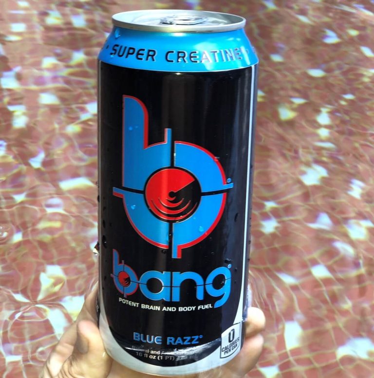 bang blue razz caffeine content