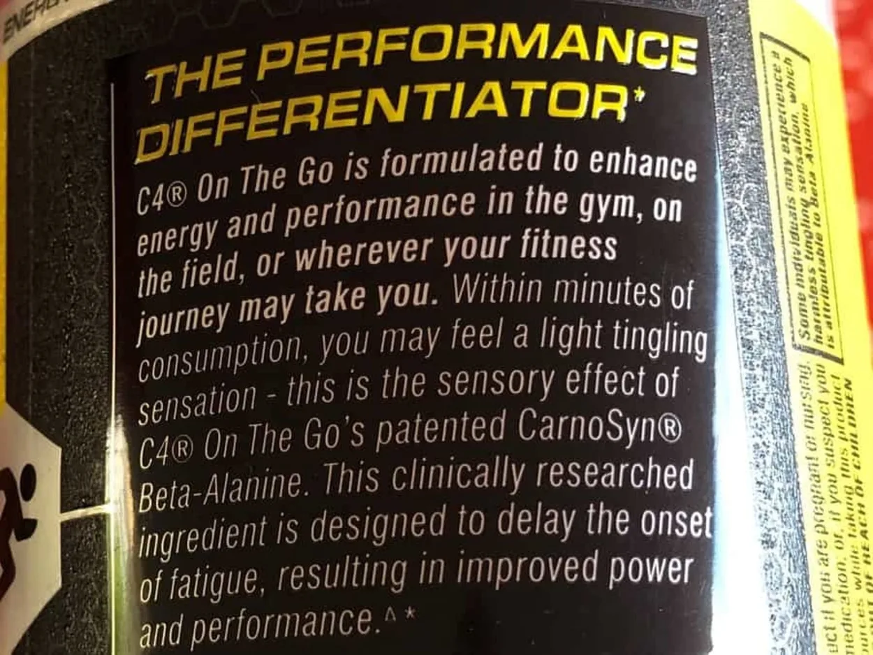 Description of the Performance Energy Blend In C4 Energy Drink.
