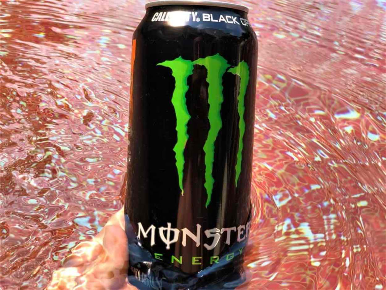 A can of Monster Energy Drink.