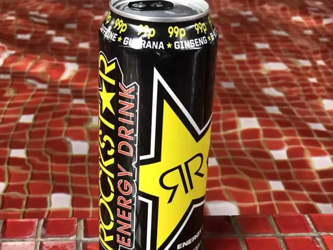 A can of Rockstar Energy Drink.