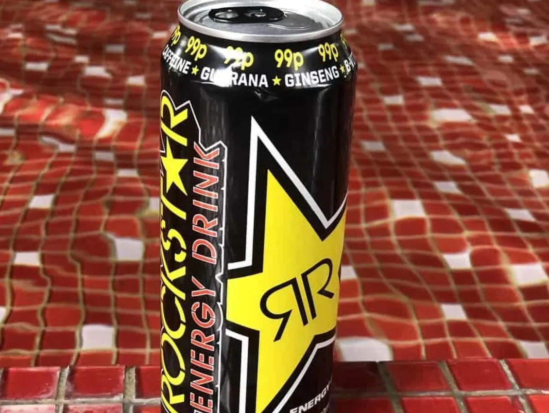 A can of Rockstar Energy Drink. 