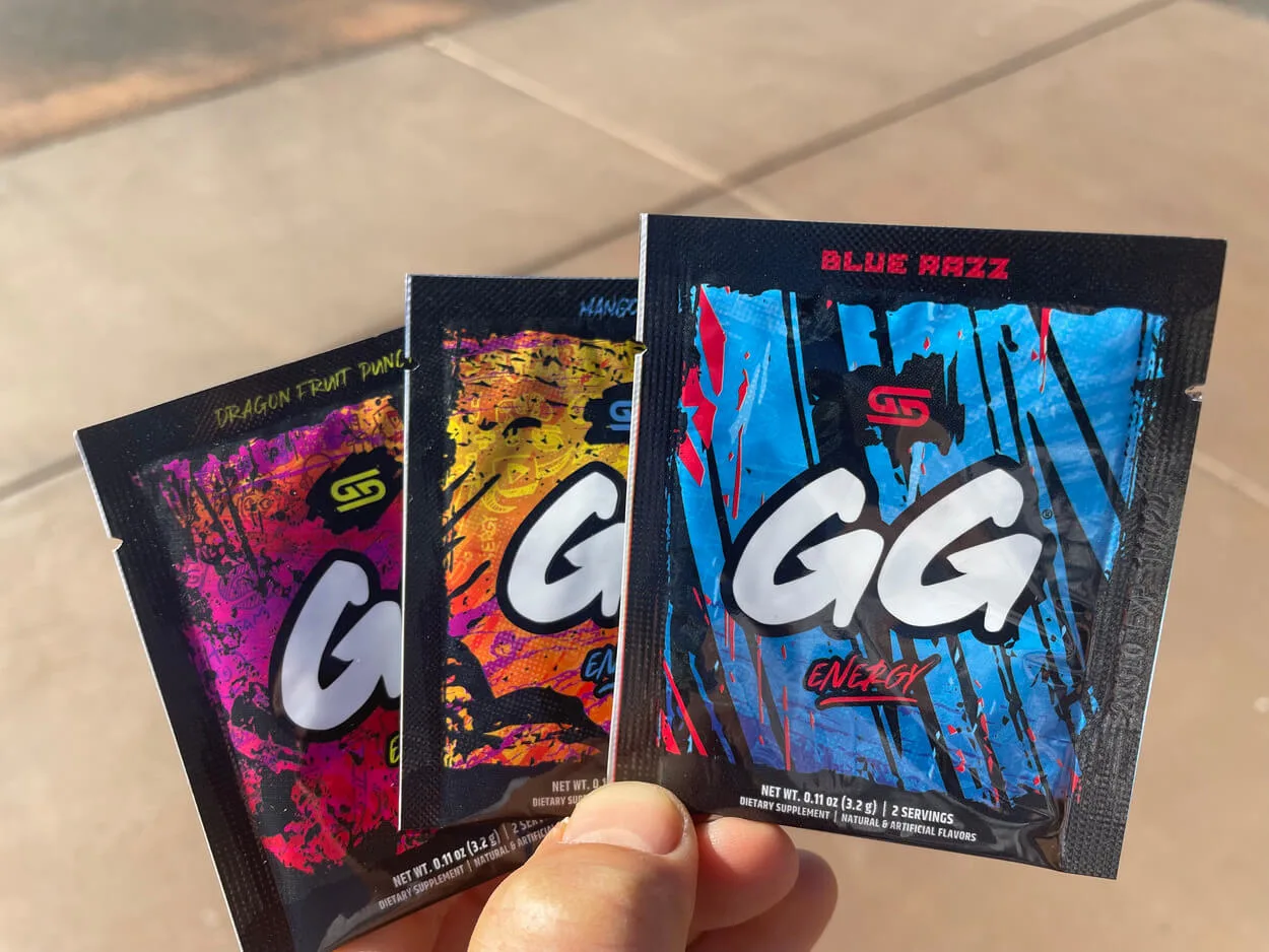 GG Gamer Supps in different flavors. 