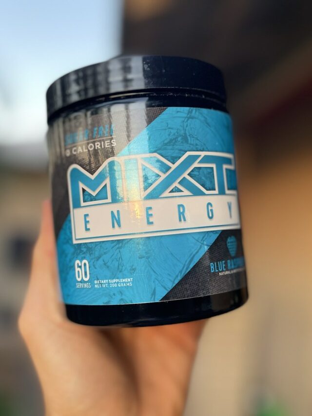 A tub of MIXT energy drink