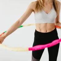 Woman with hula hoop