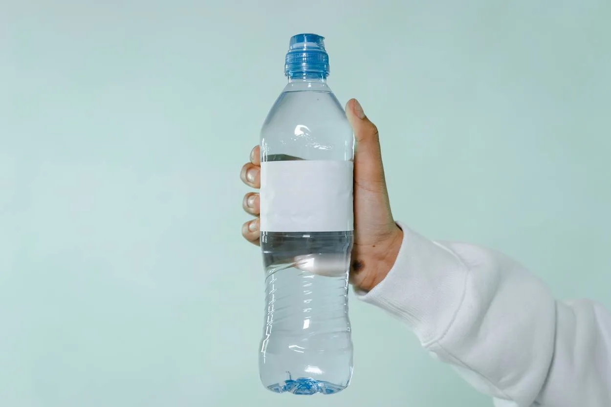 A bottle of water.