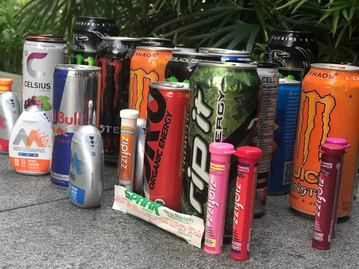 Energy drinks of different brands