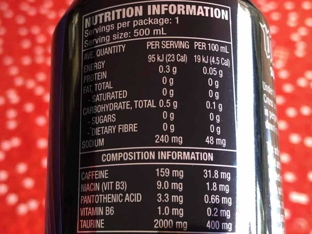 Mother Sugar-Free Nutrition Facts