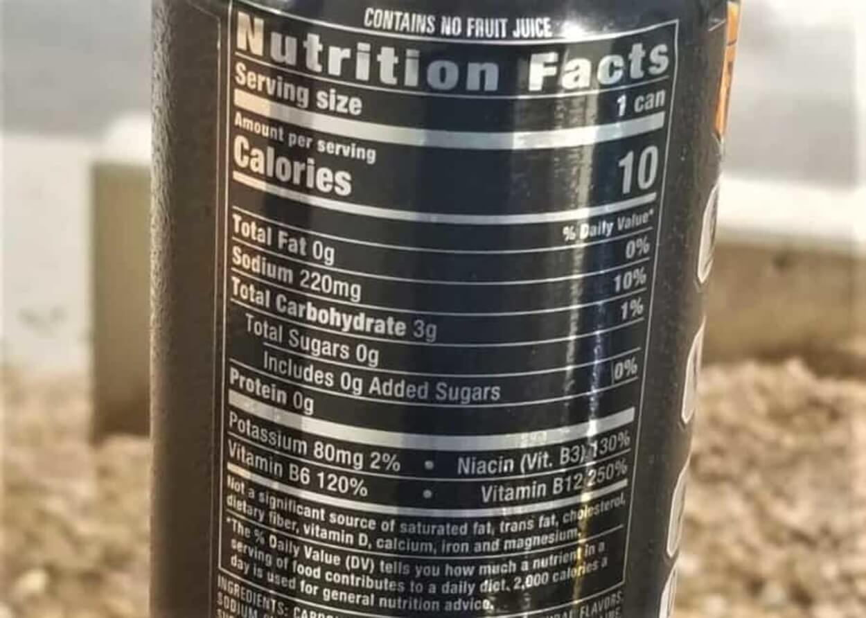 Reign Energy Drink Nutrition Facts