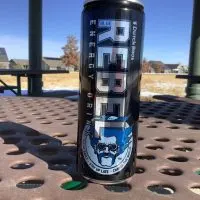 A can of Blue Rebel.